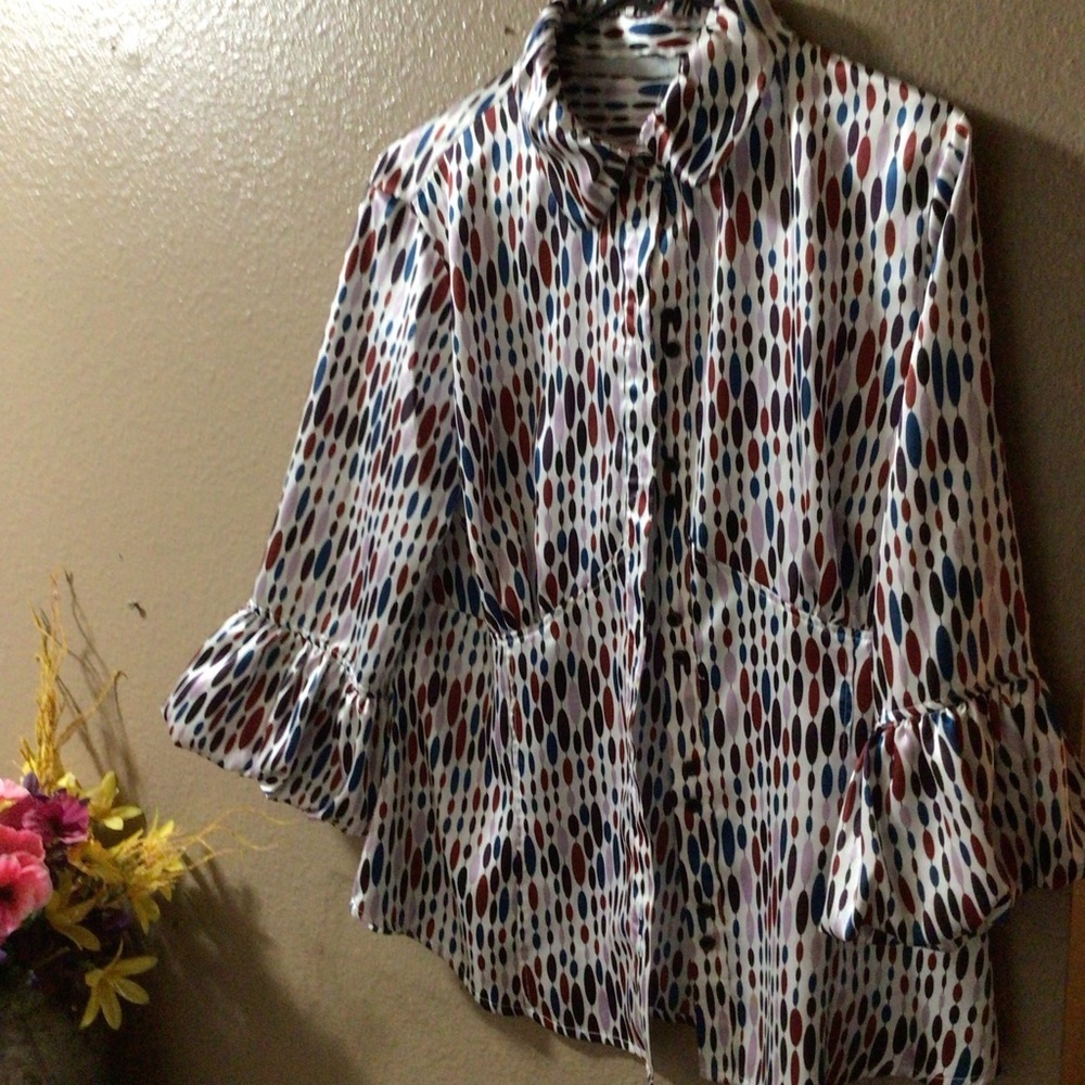 NEWT VIOLET AND CLAIR BLOUSE - Picture 12 of 15